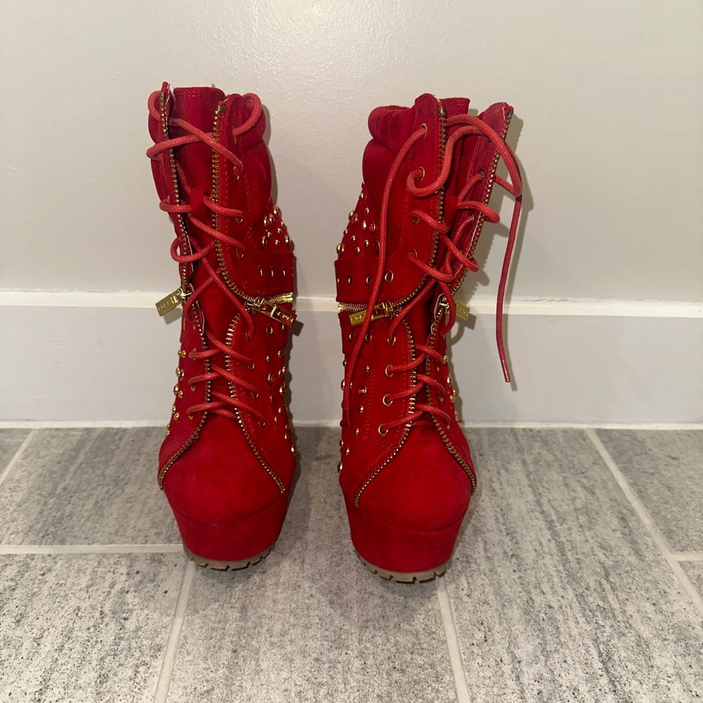 Red Booties - Picture 2 of 6